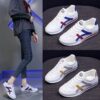 Women's White Casual Sneakers - Thick Sole Lightweight Shoes for Outdoor & Daily Wear, Trendy Spring 2024 Fashion All-Season Comfort - 1 Women's White Casual Sneakers - Thick Sole Lightweight Shoes for Outdoor & Daily Wear, Trendy Spring 2024 Fashion All-Season Comfort