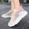 Women's Fashion Sneakers - Soft Sole Breathable Knit Running Shoes for Casual & Sports, Trendy Pastel Colors All-Season Comfort