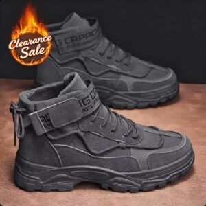 Men's High-Cut Work Boots - All-Season Fashion Ankle Boots for Outdoor & Casual Wear, Trendy Durable Safety Shoes Anti-Slip Design (FBK-Delivery 2-6 days) - 1 Men's High-Cut Work Boots - All-Season Fashion Ankle Boots for Outdoor & Casual Wear, Trendy Durable Safety Shoes Anti-Slip Design (FBK-Delivery 2-6 days)