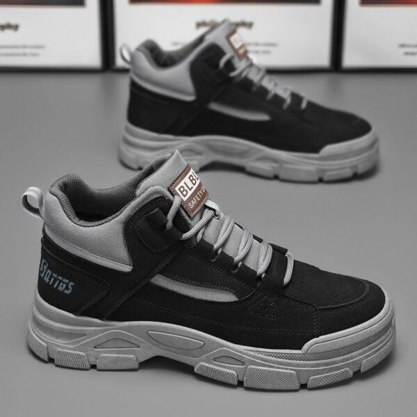 Breathable Anti-Slip Men's Work Boots - High-Cut Durable Safety Shoes for Outdoor Work & Hiking, All-Season Industrial Casual Wear - 1 Breathable Anti-Slip Men's Work Boots - High-Cut Durable Safety Shoes for Outdoor Work & Hiking, All-Season Industrial Casual Wear