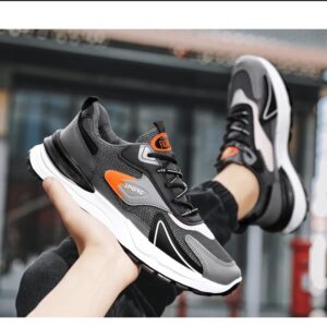 Hot Youth Men's Trendy Sports Sneakers Man - Lightweight Airflow PU Shoes Viatu vya Kiume with Non-Slip & Wear-Resistant Rubber Sole & Lace-Up for Versatile Street Fashion - 1 Hot Youth Men's Trendy Sports Sneakers Man - Lightweight Airflow PU Shoes Viatu vya Kiume with Non-Slip & Wear-Resistant Rubber Sole & Lace-Up for Versatile Street Fashion