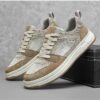 Youth Men's Student Campus Sneakers Man - Trendy Sports Casual Shoes Viatu vya Kiume with Non-Slip & Wear-Resistant Rubber Sole & PU Lace-Up for Street Fashion
