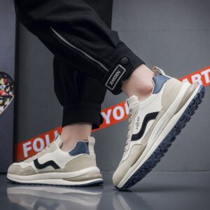Hot Youth Men's Retro Running Sneakers Man - Classic Cortez Style PU Casual Shoes Viatu vya Kiume with Non-Slip & Wear-Resistant Rubber Sole & Breathable for Chunky Street Fashion - 1 Hot Youth Men's Retro Running Sneakers Man - Classic Cortez Style PU Casual Shoes Viatu vya Kiume with Non-Slip & Wear-Resistant Rubber Sole & Breathable for Chunky Street Fashion