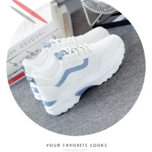 Viatu za Wanawake 2025 Kenya - Non-Slip Sports Shoes Rainy Season, Breathable Mesh Sneakers Students Daily Wear, Thick-Soled White for Rainy Mvua