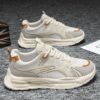Youth Men's Running Sports Sneakers Man Versatile Breathable Mesh Shoes Viatu vya Kiume with Non-Slip & Wear-Resistant Rubber Sole & Lace-Up for Casual Fashion