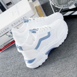Viatu za Wanawake 2025 Kenya - Non-Slip Sports Shoes Rainy  Season, Breathable Mesh Sneakers Students Daily Wear, Thick-Soled White for Rainy Mvua