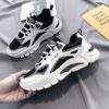Hot New Men's Dad Sports Sneakers Man - Black Breathable Mesh & Non-Slip Shoes Viatu vya Kiume with Wear-Resistant Rubber Sole for Casual Running Fashion