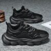 Hot Fashion Casual Sneakers Man - Breathable Non-Slip PU Leather & Mesh Shoes Viatu vya Kiume with Wear-Resistant Rubber Sole, Lace-Up for Urban Street Style
