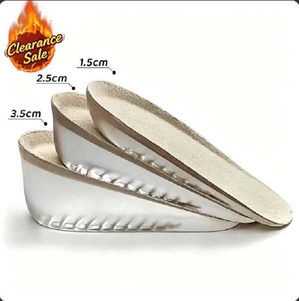 [ Final Clearance ] 【 Heel 2.5cm 】【2 pairs】  Lift Gel Insoles - PU & Silicone Half-Size Adjustable Pads, Soft CushionShoe Inserts for High Heels men shoes  women shoes   （discount）