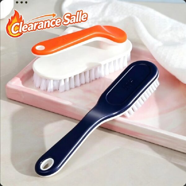 [ Final Clearance ] 【2-Pieces】  Pro Shoe Care Brushes - Multi-Angle Soft Bristle Cleaner with Long Handle & Hook for African Dusty Roads, Safari-Ready Crevice Tool in Random Colors