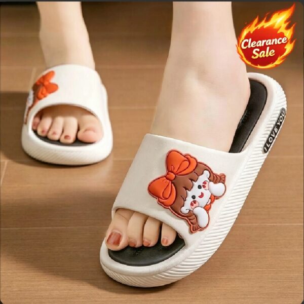 Women's Cute Thick-Sole Shower Slippers - Non-Slip Summer Sandals for Indoor/Outdoor, Trendy Bathroom Home Use with Youthful Design （Runs Small - Size Up 1）(FBK delivery 2-6 days)(discount)