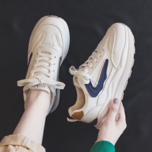 Women's Trendy Chunky Sneakers - Retro Running Inspired Thick-Sole Platform Shoes, Soft Cushioned Lightweight Design for Students, Versatile Sports & Casual Footwear (Hot Selling) - 1 Women's Trendy Chunky Sneakers - Retro Running Inspired Thick-Sole Platform Shoes, Soft Cushioned Lightweight Design for Students, Versatile Sports & Casual Footwear (Hot Selling)