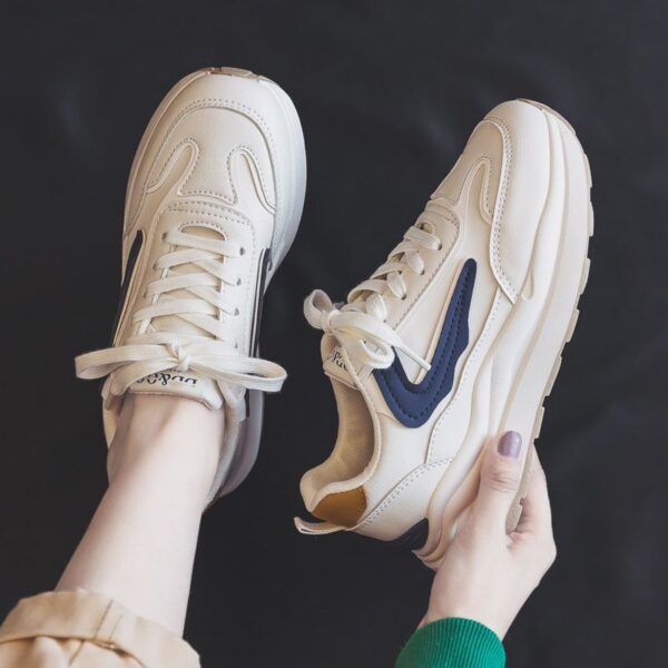 Women's Trendy Chunky Sneakers - Retro Running Inspired Thick-Sole Platform Shoes, Soft Cushioned Lightweight Design for Students, Versatile Sports & Casual Footwear (Hot Selling) - 1 Women's Trendy Chunky Sneakers - Retro Running Inspired Thick-Sole Platform Shoes, Soft Cushioned Lightweight Design for Students, Versatile Sports & Casual Footwear (Hot Selling)