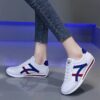 Women's White Casual Sneakers - Thick Sole Lightweight Shoes for Outdoor & Daily Wear, Trendy Spring 2024 Fashion All-Season Comfort - 2 Women's White Casual Sneakers - Thick Sole Lightweight Shoes for Outdoor & Daily Wear, Trendy Spring 2024 Fashion All-Season Comfort