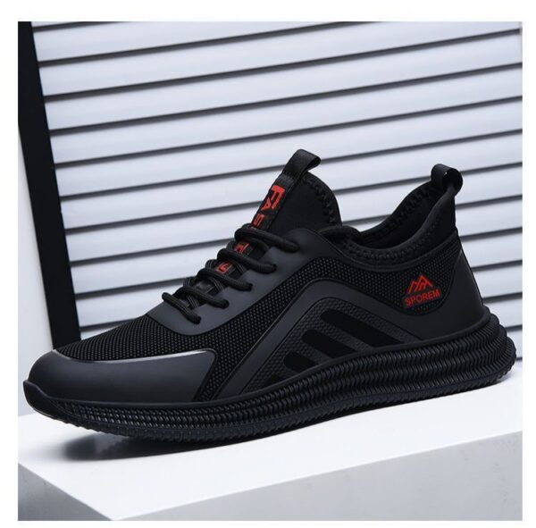 Men's Chunky Sneakers Thick Sole Height Increasing Dad Shoes for Sports & Casual, Trendy Canvas Shoes with Non-Slip Comfor - 2 Men's Chunky Sneakers Thick Sole Height Increasing Dad Shoes for Sports & Casual, Trendy Canvas Shoes with Non-Slip Comfor