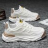 Hot Youth Men's Chunky Platform Sneakers Man - Breathable Mesh PU Casual Shoes Viatu vya Kiume with Non-Slip & Wear-Resistant Rubber Sole for Versatile Street Fashion