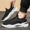 Hot Youth Men's Chunky Retro Sneakers Man - Student Campus Casual Shoes Viatu vya Kiume with Breathable Mesh & Non-Slip & Wear-Resistant Rubber Sole for Versatile Street Style