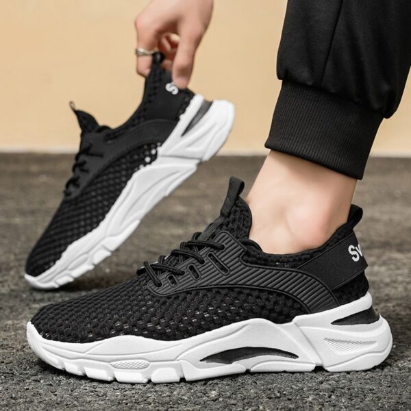 Hot Youth Men's Chunky Retro Sneakers Man - Student Campus Casual Shoes Viatu vya Kiume with Breathable Mesh & Non-Slip & Wear-Resistant Rubber Sole for Versatile Street Style