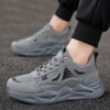 Hot Youth Men's Outdoor Work Safety Sneakers Man - New Breathable Mesh PU Shoes Viatu vya Kiume with Non-Slip & Wear-Resistant Rubber Sole for Urban Street Style