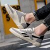 Hot Youth Men's Chunky Retro Sneakers Man - Versatile Breathable Mesh Shoes Viatu vya Kiume with Non-Slip & Wear-Resistant Rubber Sole & Lace-Up for Urban Street Style