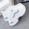 Viatu za Wanawake 2025 Kenya - Non-Slip Sports Shoes Rainy  Season, Breathable Mesh Sneakers Students Daily Wear, Thick-Soled White for Rainy Mvua