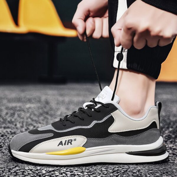 Hot New Men's Casual Sneakers Man - Black Waterproof & Non-Slip PU Leather Shoes Viatu vya Kiume with Wear-Resistant Rubber Sole for Urban Street Fashion