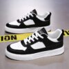 Youth Men's Casual Sneakers Man - Black & White Minimalist Breathable PU Mesh Shoes Viatu vya Kiume with Non-Slip Wear-Resistant Rubber Sole & Lace-Up for Student Campus Street Style