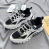 Hot New Men's Dad Sports Sneakers Man - Black Breathable Mesh & Non-Slip Shoes Viatu vya Kiume with Wear-Resistant Rubber Sole for Casual Running Fashion