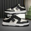 Men's Casual Sports Sneakers Man - Black Fashion Rubber Sole Shoes Viatu vya Kiume with Waterproof PU Leather & Wear-Resistant Lace-Up for Urban Street Style