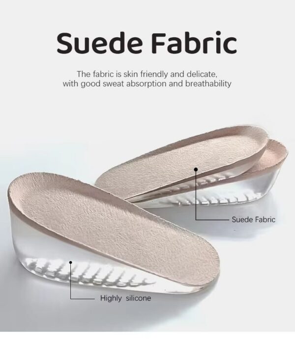 [ Final Clearance ] 【 Heel 2.5cm 】【2 pairs】  Lift Gel Insoles - PU & Silicone Half-Size Adjustable Pads, Soft CushionShoe Inserts for High Heels men shoes  women shoes   （discount）