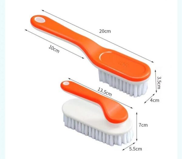 [ Final Clearance ] 【2-Pieces】  Pro Shoe Care Brushes - Multi-Angle Soft Bristle Cleaner with Long Handle & Hook for African Dusty Roads, Safari-Ready Crevice Tool in Random Colors