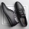 Men's Fashion Casual Shoes - Soft Sole Slip-On Leather Sneakers for Business & Daily Wear, Trendy White Shoes All-Season Comfor - 3 Men's Fashion Casual Shoes - Soft Sole Slip-On Leather Sneakers for Business & Daily Wear, Trendy White Shoes All-Season Comfor