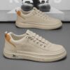 Men's Casual Shoes men - Breathable White Sneakers with Thick Sole, Trendy Sports Loafers for Outdoor & Daily Wear - 3 Men's Casual Shoes men - Breathable White Sneakers with Thick Sole, Trendy Sports Loafers for Outdoor & Daily Wear