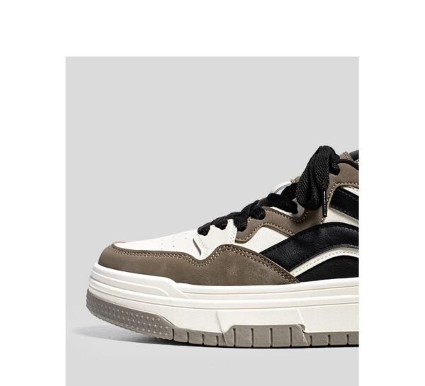 Youth Men's Student Campus Sneakers Man - Trendy Casual Sports Shoes Viatu vya Kiume with Non-Slip & Wear-Resistant Rubber Sole & PU Lace-Up for Street Fashion