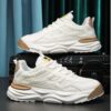 Hot Youth Men's Chunky Platform Sneakers Man - Breathable Mesh PU Casual Shoes Viatu vya Kiume with Non-Slip & Wear-Resistant Rubber Sole for Versatile Street Fashion