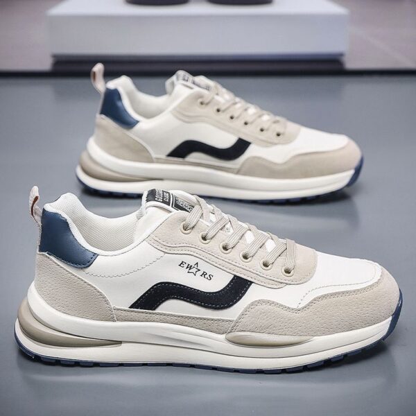 Hot Youth Men's Retro Running Sneakers Man - Classic Cortez Style PU Casual Shoes Viatu vya Kiume with Non-Slip & Wear-Resistant Rubber Sole & Breathable for Chunky Street Fashion - 3 Hot Youth Men's Retro Running Sneakers Man - Classic Cortez Style PU Casual Shoes Viatu vya Kiume with Non-Slip & Wear-Resistant Rubber Sole & Breathable for Chunky Street Fashion