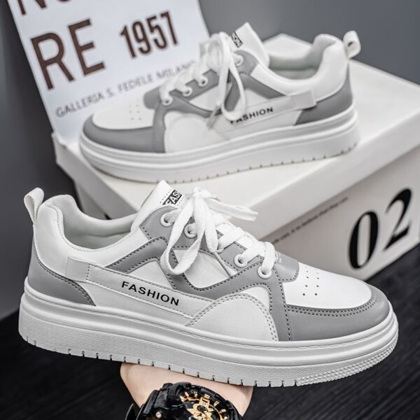 Hot Youth Men's Chunky Retro Sneakers Man - Waterproof & Non-Slip & Wear-Resistant PU Leather Shoes Viatu vya Kiume with Rubber Sole for Casual Sports Street - 3 Hot Youth Men's Chunky Retro Sneakers Man - Waterproof & Non-Slip & Wear-Resistant PU Leather Shoes Viatu vya Kiume with Rubber Sole for Casual Sports Street