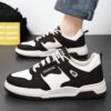 New Youth Men's Casual Sneakers Man -   Waterproof & Non-Slip & Wear-Resistant PU Shoes Viatu vya Kiume with Rubber Sole & Lace-Up for Versatile Street