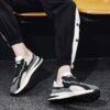 Hot New Men's Casual Sneakers Man - Black Waterproof & Non-Slip PU Leather Shoes Viatu vya Kiume with Wear-Resistant Rubber Sole for Urban Street Fashion