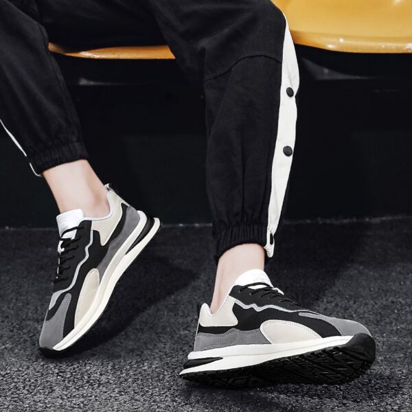 Hot New Men's Casual Sneakers Man - Black Waterproof & Non-Slip PU Leather Shoes Viatu vya Kiume with Wear-Resistant Rubber Sole for Urban Street Fashion