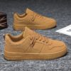 Youth Men's Casual Sports Sneakers Man - Black Fashion PU Leather Shoes Viatu vya Kiume with Non-Slip Wear-Resistant Rubber Sole & Lace-Up for Urban Street Style - 3 Youth Men's Casual Sports Sneakers Man - Black Fashion PU Leather Shoes Viatu vya Kiume with Non-Slip Wear-Resistant Rubber Sole & Lace-Up for Urban Street Style