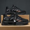 Hot Men's Dad Sports Sneakers Man - Black Breathable Non-Slip PU Leather Shoes Viatu vya Kiume with Wear-Resistant Rubber Sole & Lace-Up for Student Campus Street Style - 3 Hot Men's Dad Sports Sneakers Man - Black Breathable Non-Slip PU Leather Shoes Viatu vya Kiume with Wear-Resistant Rubber Sole & Lace-Up for Student Campus Street Style