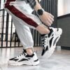 Hot New Men's Dad Sports Sneakers Man - Black Breathable Mesh & Non-Slip Shoes Viatu vya Kiume with Wear-Resistant Rubber Sole for Casual Running Fashion