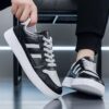 Hot New Men's Casual Platform Sneakers Man - Black Waterproof & Non-Slip PU Leather Shoes Viatu vya Kiume with Wear-Resistant Rubber Sole for Urban Street Fashion - 3 Hot New Men's Casual Platform Sneakers Man - Black Waterproof & Non-Slip PU Leather Shoes Viatu vya Kiume with Wear-Resistant Rubber Sole for Urban Street Fashion