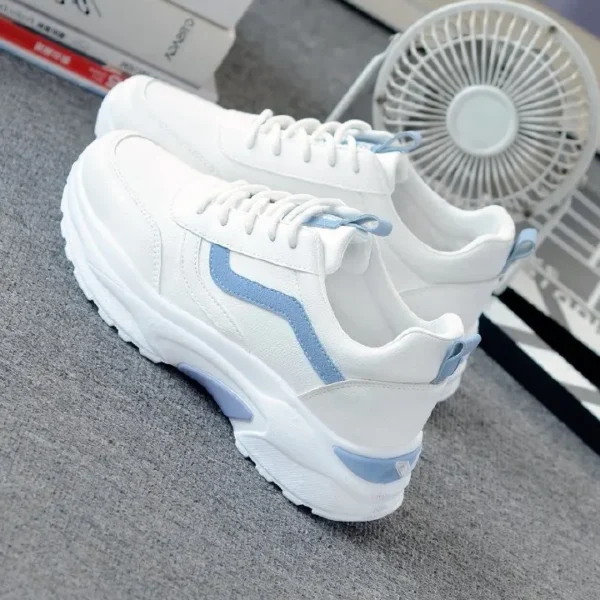 Viatu za Wanawake 2025 Kenya - Non-Slip Sports Shoes Rainy Season, Breathable Mesh Sneakers Students Daily Wear, Thick-Soled White for Rainy Mvua