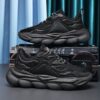 Hot Fashion Casual Sneakers Man - Breathable Non-Slip PU Leather & Mesh Shoes Viatu vya Kiume with Wear-Resistant Rubber Sole, Lace-Up for Urban Street Style