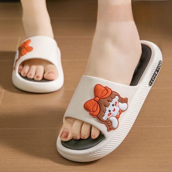 Women's Cute Thick-Sole Shower Slippers - Non-Slip Summer Sandals for Indoor/Outdoor, Trendy Bathroom Home Use with Youthful Design （Runs Small - Size Up 1）(FBK delivery 2-6 days)(discount)