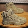 Men's High-Cut Work Boots - All-Season Fashion Ankle Boots for Outdoor & Casual Wear, Trendy Durable Safety Shoes Anti-Slip Design (FBK-Delivery 2-6 days) - 4 Men's High-Cut Work Boots - All-Season Fashion Ankle Boots for Outdoor & Casual Wear, Trendy Durable Safety Shoes Anti-Slip Design (FBK-Delivery 2-6 days)