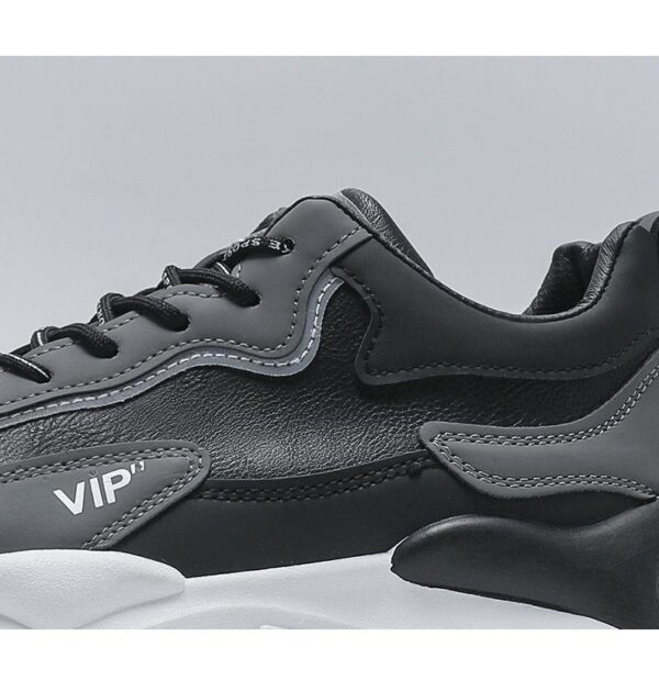 Youth Men's Trendy Sports Sneakers Man - Non-Slip & Wear-Resistant Rubber Sole PU Shoes Viatu vya Kiume with Lace-Up for Casual Street Style