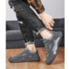 Hot Youth Men's Casual Sports Sneakers Man - Breathable PU Mesh Shoes Viatu vya Kiume with Non-Slip & Wear-Resistant Rubber Sole & Lightweight Lace-Up for Versatile Street Fashion